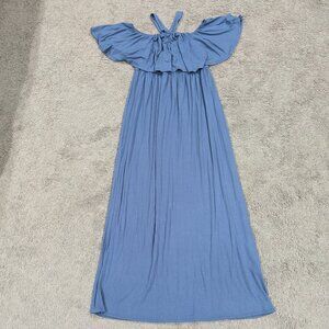 Pink‎ Blush Maternity Dress Blue XL NWT